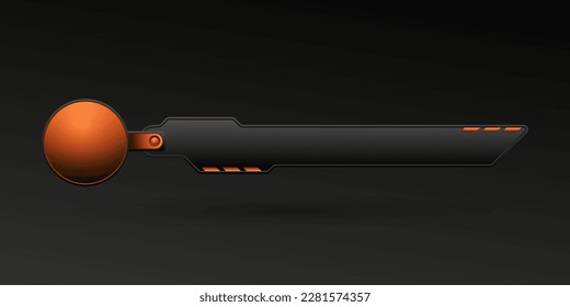 Abstract black and orange lower third video screen broadcast title banner template