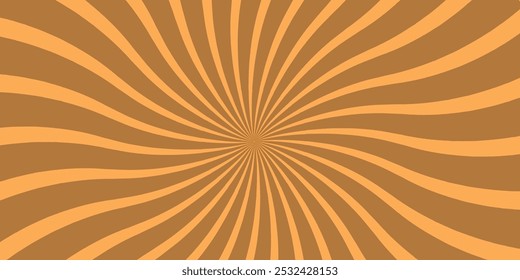 Abstract black and orange sun retro design