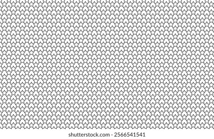 abstract black outline star pattern vector suitable for background.