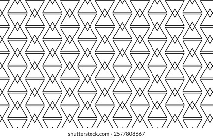 abstract black outline triangle rhombus pattern suitable for background.