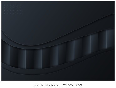 Resumen de capas de superposición de negro Techno Fondo con espacio para copiar texto