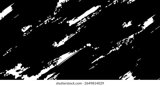 Pincelada negra Abstractas del pincel en el fondo blanco. Diseño de textura de tinta Grunge para carteles, Anuncios y proyectos de arte moderno. Ilustración vectorial artística