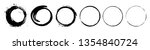 Abstract black paint brushstroke circles pack. Enso zen ink brush style symbol set. Buddhism, oriental sign vector illustration. Sumie style round shapes. Grunge hand drawn circular frames
