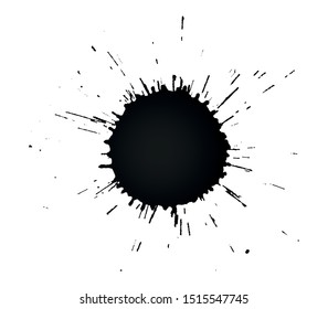 abstract black paint splash banner