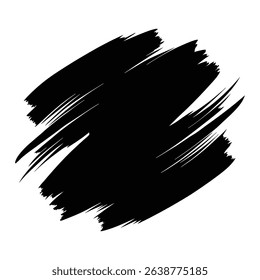 Abstract black paint stroke ideal for banners, posters, overlays.