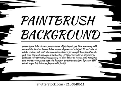 Abstract black paintbrush background for typography