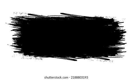 abstract black painting on white background for grunge graphic design element