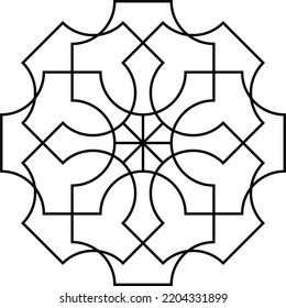 Abstract black pattern background. Abstract black motif vector.