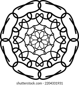 Abstract black pattern background. Abstract black motif vector.