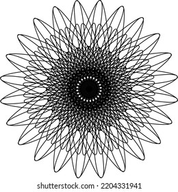 Abstract black pattern background. Abstract black motif vector.