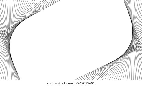 Abstract black pattern of lines on white background. Vector graphic illustration.