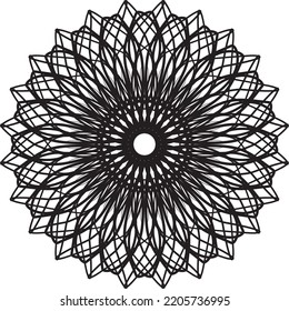 Abstract black pattern. Modern black ornament. Vector design Illustration.
