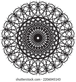 Abstract black pattern. Modern black ornament. Vector design Illustration.
