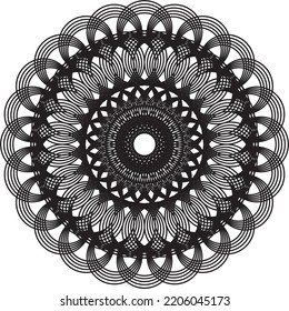 Abstract black pattern. Modern black ornament. Vector design Illustration.
