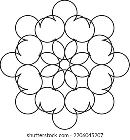 Abstract black pattern. Modern black ornament. Vector design Illustration.