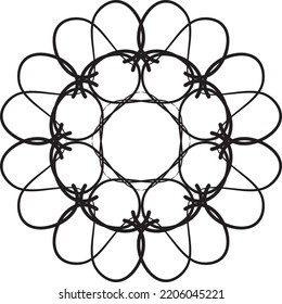 Abstract black pattern. Modern black ornament. Vector design Illustration.
