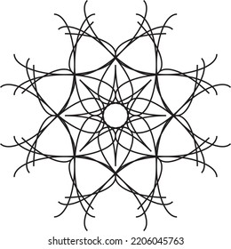 Abstract black pattern. Modern black ornament. Vector design Illustration.