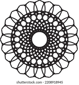 Abstract black pattern. Modern black ornament. Vector design Illustration.