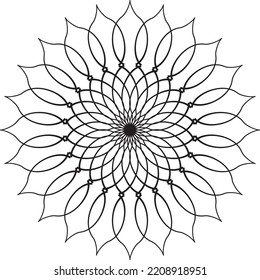 Abstract black pattern. Modern black ornament. Vector design Illustration.