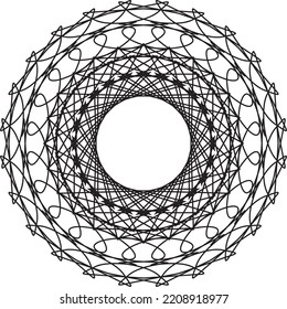 Abstract black pattern. Modern black ornament. Vector design Illustration.