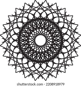 Abstract black pattern. Modern black ornament. Vector design Illustration.