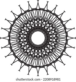 Abstract black pattern. Modern black ornament. Vector design Illustration.