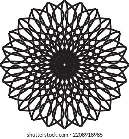 Abstract black pattern. Modern black ornament. Vector design Illustration.