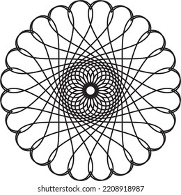 Abstract black pattern. Modern black ornament. Vector design Illustration.
