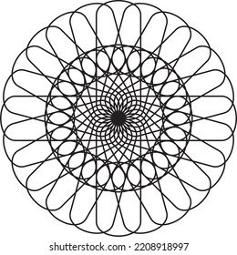 Abstract black pattern. Modern black ornament. Vector design Illustration.