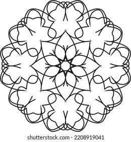 Abstract black pattern. Modern black ornament. Vector design Illustration.