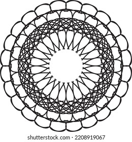 Abstract black pattern. Modern black ornament. Vector design Illustration.