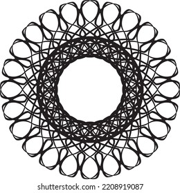 Abstract black pattern. Modern black ornament. Vector design Illustration.