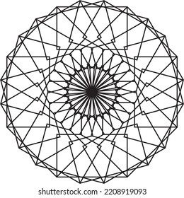 Abstract black pattern. Modern black ornament. Vector design Illustration.