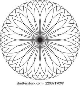 Abstract black pattern. Modern black ornament. Vector design Illustration.