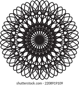 Abstract black pattern. Modern black ornament. Vector design Illustration.