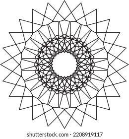 Resumen del patrón negro. Ornamento negro moderno. Ilustración de diseño de vectores.