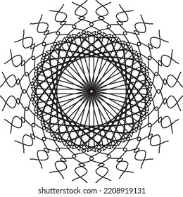 Abstract black pattern. Modern black ornament. Vector design Illustration.