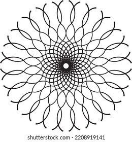 Abstract black pattern. Modern black ornament. Vector design Illustration.