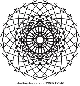 Abstract black pattern. Modern black ornament. Vector design Illustration.