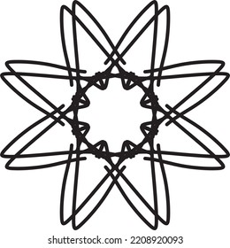 Resumen del patrón negro. Ornamento negro moderno. Ilustración de diseño de vectores.