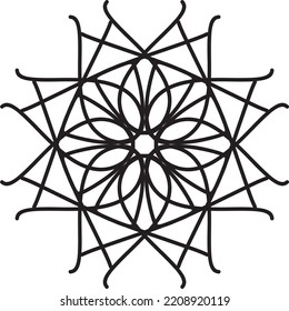 Abstraktes schwarzes Muster. Modernes, schwarzes Ornament. Vektordesign-Illustration.