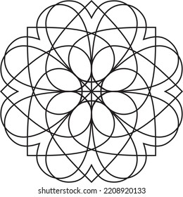Abstraktes schwarzes Muster. Modernes, schwarzes Ornament. Vektordesign-Illustration.