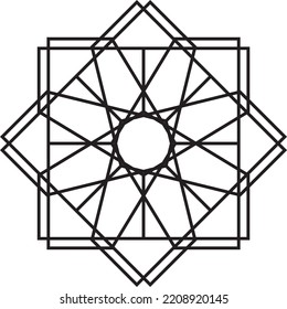 Abstract black pattern. Modern black ornament. Vector design Illustration.