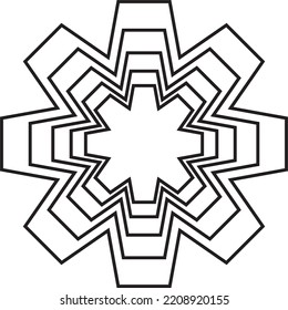 Resumen del patrón negro. Ornamento negro moderno. Ilustración de diseño de vectores.