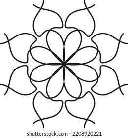 Abstract black pattern. Modern black ornament. Vector design Illustration.