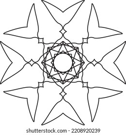 Abstract black pattern. Modern black ornament. Vector design Illustration.