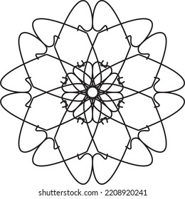 Abstract black pattern. Modern black ornament. Vector design Illustration.