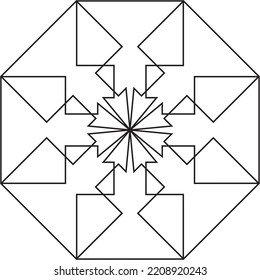 Abstract black pattern. Modern black ornament. Vector design Illustration.