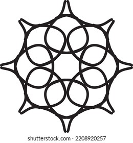 Abstraktes schwarzes Muster. Modernes, schwarzes Ornament. Vektordesign-Illustration.