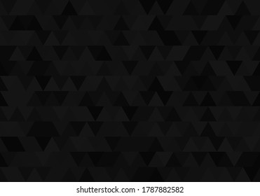 Abstract black Pattern Triangle background texture geometric, abstract vector decoration design illustration with copy space.
